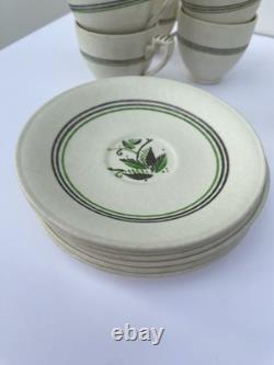 Art Deco Coffee Set Vintage'Snowy Glaze' Crown Ducal Hand Painted Complete Set Art Deco Coffee Set Vintage'Snowy Glaze' Crown Ducal Hand Painted Complete Set