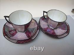 Art Deco Czech Coffee Set Bohemian MZ Bone China 21 Pieces Antique 1930's Rare