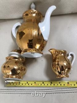 Authentic Bavaria 8- Vintage Gold Coffee/Tea Set, 3 Pieces