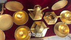 B&G Limoges Stouffers Gold Encrusted Coffee Tea Set Fine China Service for 4