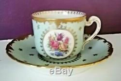 Beautiful French Vintage Coffee Set Limoges Havilande Porcelain Decor by Raynaud