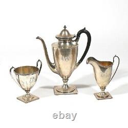 Beautiful Rare Vintage 3 Piece Sterling Silver Coffee Set 23.4 ozt (665 grams)