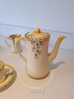 Beautiful Rare Vintage Art Deco Burleigh Ware Zenith Coffee Set Immaculate