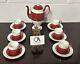 Beautiful Vintage Wedgwood Ruby Coffee Pot And Coffee Cup Set