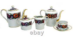 Bernardaud Buffet Limoges Coffee and Tea Service for 8 in Les Anemones