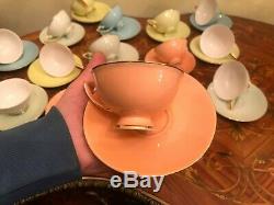 Big Vintage 16 cups 16 saucers German Porcelain Coffee Set