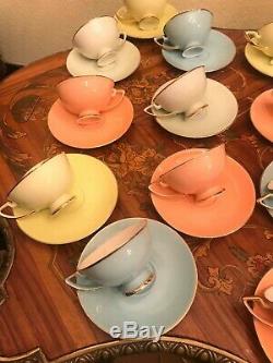 Big Vintage 16 cups 16 saucers German Porcelain Tea Coffee Set