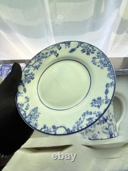 Blue Toile de Jouy Christian Dior Vintage, Porcelain Coffee, Tea Set, 5 Items