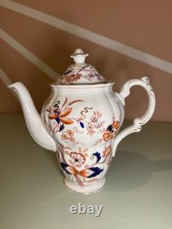 Booths Fresian Vintage China Coffee Pot & Set of 6 Espresso Cups & Saucers