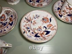 Booths Fresian Vintage China Coffee Pot & Set of 6 Espresso Cups & Saucers