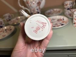 Booths Fresian Vintage China Coffee Pot & Set of 6 Espresso Cups & Saucers