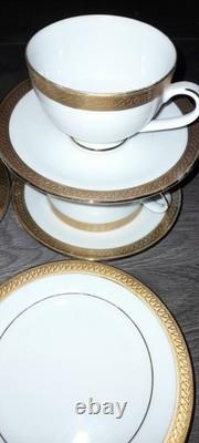 Boots Vintage Imperial 24K Gold Rim Fine Bone China Full Set X6