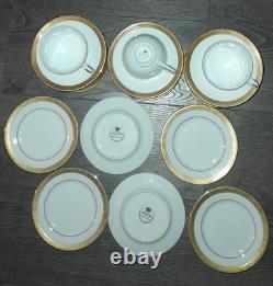 Boots Vintage Imperial 24K Gold Rim Fine Bone China Full Set X6