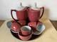 Branksome China Coffee Service Vintage, Twintone 15 Pieces+lids, Mid 20th C