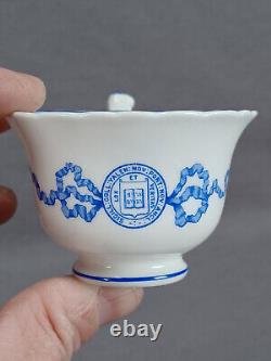 Brown Westhead Moore Yale University Blue Floral Demitasse Cup & Saucer