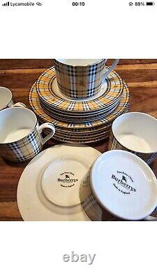 Burberry London Vintage Special Edition Tea/Coffee Six Cups Set Made In England