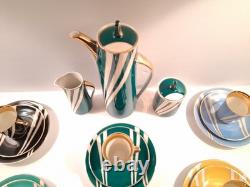 C'mielo'w Krokus Coffee Tea Set Made In Poland 1960s Vintage