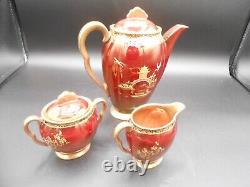 Carlton Ware Rouge Royale Vintage Hand painted Coffee Set