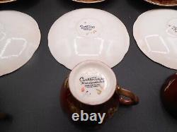 Carlton Ware Rouge Royale Vintage Hand painted Coffee Set