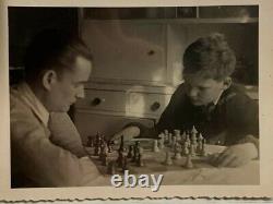 Chess set vintage Coffee house 40-50s Czech Vienna Wooden Austrian antique