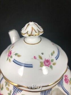 Coalport Trellis Rose Tea/ Coffee Set Cups Saucers Cream Sugar Pot Vtg 10I
