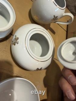 Coffee Service 6 Person Gold Decor Vintage Coffee Set