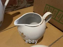 Coffee Service 6 Person Gold Decor Vintage Coffee Set