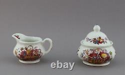 Coffee Service Fruits & Flowers Royal Tudor Plate Cup Jug Tin England