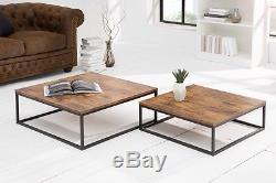 Coffee Table, Side Table Set of Two Stage Vintage Wood Look Design Table Set NEW