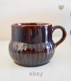 Coffee Tea Set RARE 9 Piece 1980s Retro Brown Glazed S Portugal Stoneware