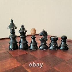 Coffee house chess set 40s Austrian Vienna Wooden vintage antique