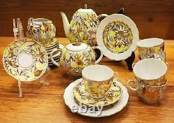 Coffee set GOLDEN CHAMOMILE LFZ Lomonosov 21 pieces porcelain gilding