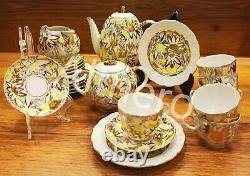 Coffee set GOLDEN CHAMOMILE LFZ Lomonosov 21 pieces porcelain gilding