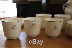 Coffee set Sevres porcelain French antiques Coffee cup saucer Sugar bowl Vintage