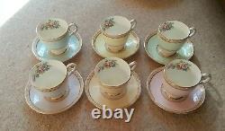 Collectable Vintage Paragon 6 x Fine China Coffee Cups and Saucers Set