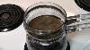 Cowboy Coffee In Pyrex Flameware Double Boiler