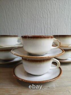 Danish Vintage Coffee Tea cups saucer set SOHOLM STENTOJ Bornholmsk MCM