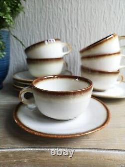 Danish Vintage Coffee Tea cups saucer set SOHOLM STENTOJ Bornholmsk MCM