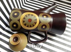 Denby Arabesque Coffee Set, Vintage 1970s. One Pot With Six Cups And Saucers