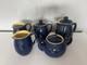 Denby Cottage Blue Teapot Coffee Pots And Milk Jug Set Vintage Stoneware Vgc