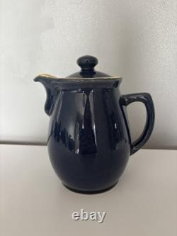 Denby Cottage Blue Teapot Coffee Pots and Milk Jug Set Vintage Stoneware VGC