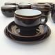 Denby Gourmet Chocolate Brown Part Tea Coffee Set Milk Sugar Vintage Cafe Retro