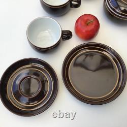 Denby Gourmet Chocolate brown Part tea Coffee set milk sugar vintage Cafe Retro