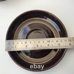 Denby Gourmet Chocolate brown Part tea Coffee set milk sugar vintage Cafe Retro