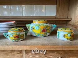 Desimone (De Simone) Hand Painted Vintage Coffee/Tea Set Made in Italy, Signed