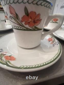 Dudson Lugano Vintage Tea/coffee Serving Set With Milk Jug, Sugar Bowl&Plates