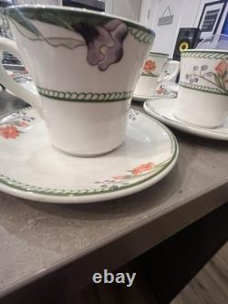 Dudson Lugano Vintage Tea/coffee Serving Set With Milk Jug, Sugar Bowl&Plates