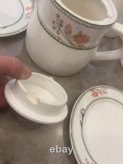 Dudson Lugano Vintage Tea/coffee Serving Set With Milk Jug, Sugar Bowl&Plates