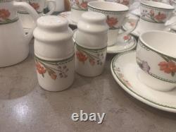 Dudson Lugano Vintage Tea/coffee Serving Set With Milk Jug, Sugar Bowl&Plates