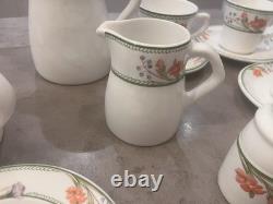 Dudson Lugano Vintage Tea/coffee Serving Set With Milk Jug, Sugar Bowl&Plates